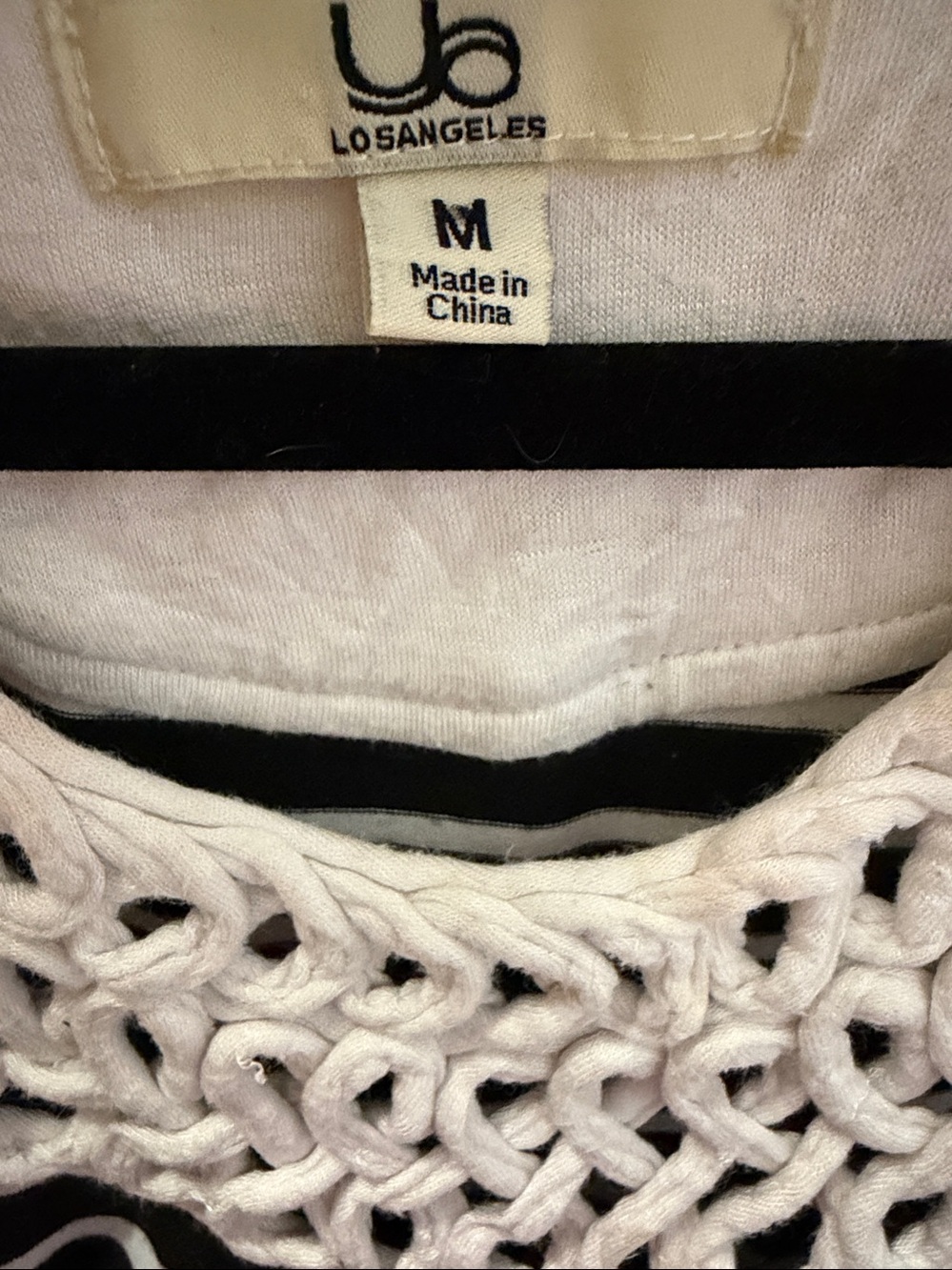 Vintage Ya Los Angeles White Crochet Knit Women’s Top - Picture 2 of 5